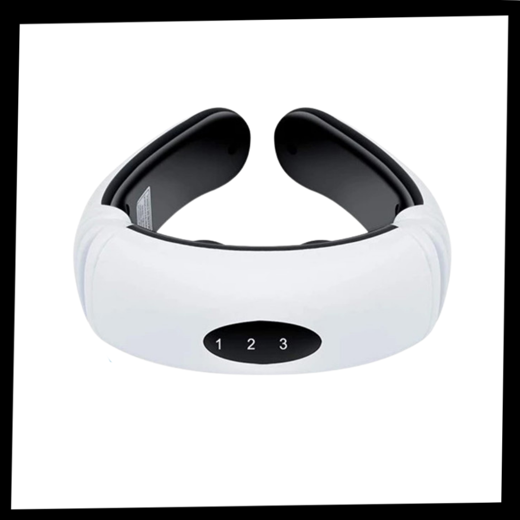 Circular traction neck massager with infrared heating