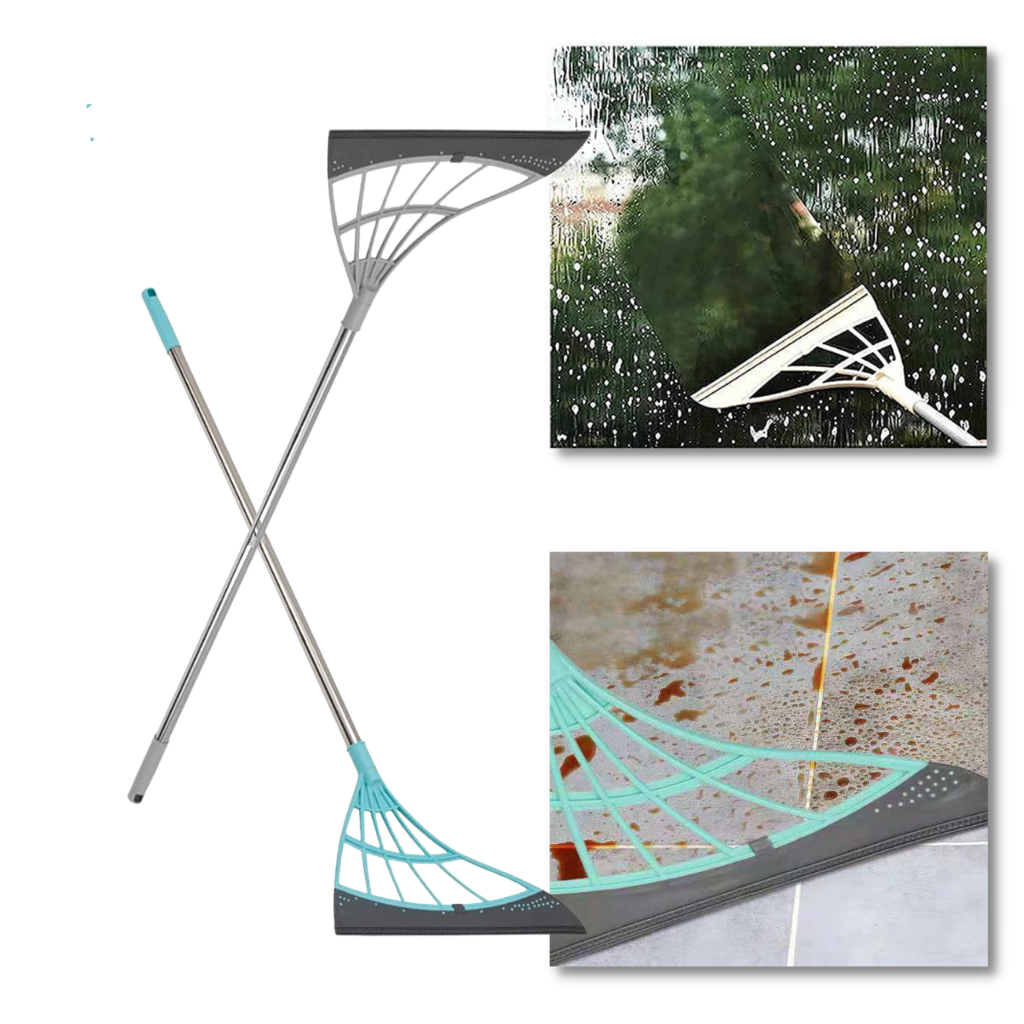 Telescopic rubber sweeper