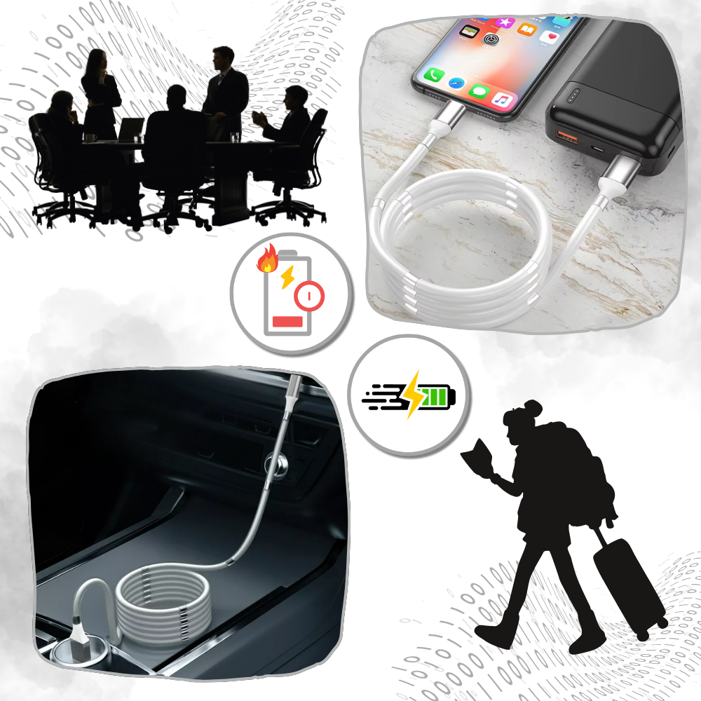 Magnetic Flex USB Cable - Ozerty