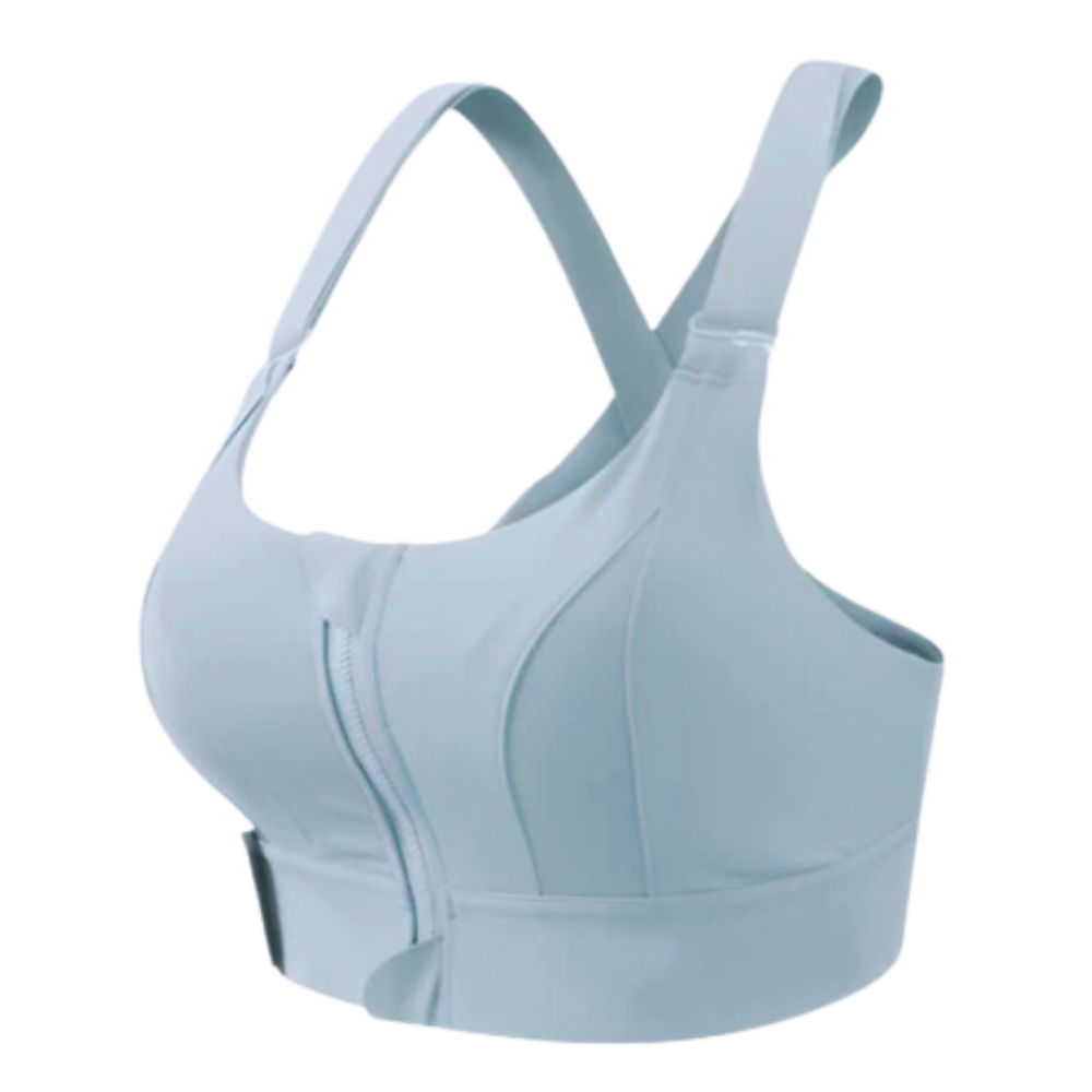 Maximum Support Racerback Sport Bra -Sky Blue - Ozerty